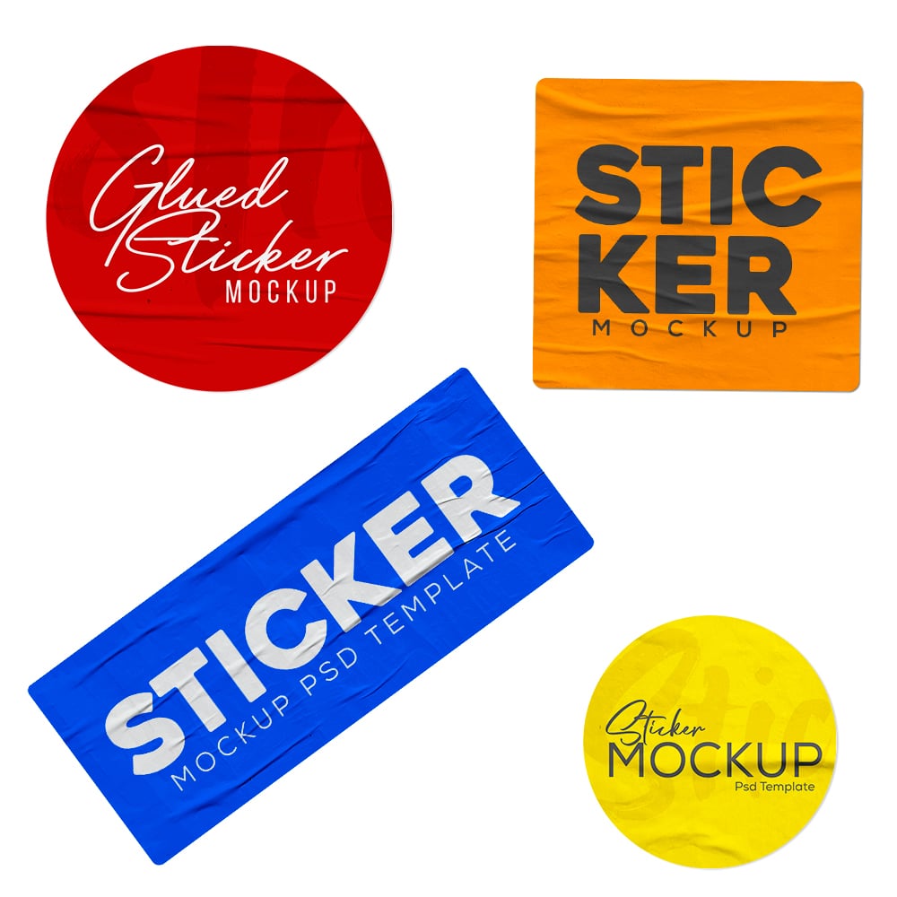 Sticker Mockup - square